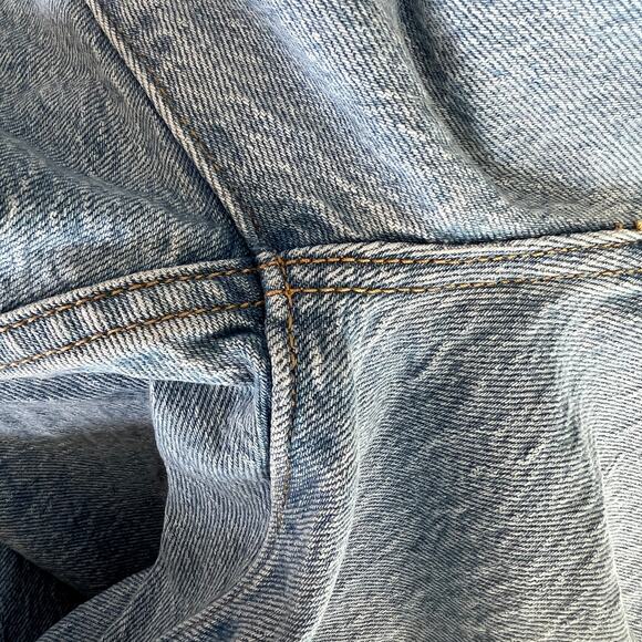 Levi's Wedgie Premium Denim Straight Leg Jeans Women's Size 28 High Waist Button - Picture 9 of 14